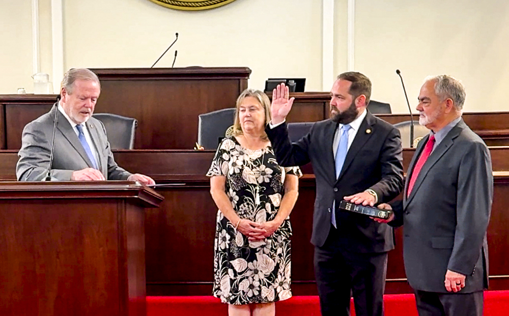 Chris Measmer Being Sworn In As NC Senator